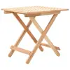 Image de vidaXL Table d'appoint pliante 50 x 50 x 49 cm Bois de noyer massif