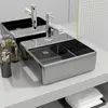 Image de vidaXL Lavabo avec trou pour robinet 38x30x11,5 cm Céramique Argenté