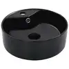 Image de vidaXL Lavabo avec trop-plein 36x13 cm Céramique Noir