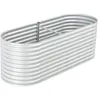Image de vidaXL Lit surélevé de jardin 240x80x81 cm Acier galvanisé Argenté