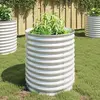 Image de vidaXL Lit surélevé de jardin 80x80x81 cm Acier galvanisé Argenté
