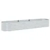 Image de vidaXL Lit surélevé de jardin 320x80x44 cm Acier galvanisé Argenté