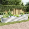 Image de vidaXL Lit surélevé de jardin 320x80x44 cm Acier galvanisé Argenté