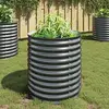 Image de vidaXL Lit surélevé de jardin 80x80x81 cm Acier galvanisé Gris