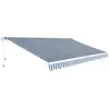 Image de vidaXL Auvent pliable manuel 500 cm Bleu/blanc