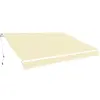 Image de vidaXL Auvent pliable manuel 400 cm Crème