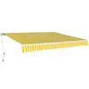 Image de vidaXL Auvent pliable manuel 400 cm Jaune/blanc