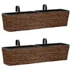 Image de vidaXL Pots de fleurs 2 pcs jacinthe d'eau marron