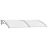 Image de vidaXL Auvent de porte Gris 200x100 cm Polycarbonate