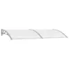 Image de vidaXL Auvent de porte Gris 240x100 cm Polycarbonate