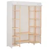 Image de vidaXL Garde-robe Blanc 135 x 40 x 170 cm Tissu