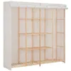 Image de vidaXL Garde-robe Penderie Armoire de Rangement Etagère à Vêtements Meuble de Rangement Organisateur Chambre à Coucher 173x40x170 cm Tissu