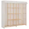 Image de vidaXL Garde-robe Blanc 173x40x170 cm Tissu