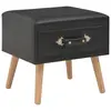 Image de vidaXL Table de chevet Noir 40x35x40 cm Similicuir