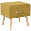 Image de vidaXL Table de chevet Moutarde 40x35x40 cm Velours