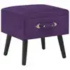 Image de vidaXL Table de chevet Violet foncé 40x35x40 cm Velours