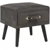Image de vidaXL Table de chevet Gris 40x35x40 cm Velours