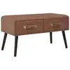 Image de vidaXL Table basse Marron foncé 80x40x46 cm Similicuir