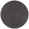 Image de vidaXL Tapis fait à la main Jute Rond 90 cm Gris foncé