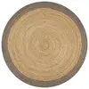 Image de vidaXL Tapis fait à la main Jute avec bord gris 120 cm