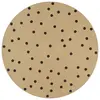 Image de vidaXL Tapis fait à la main Jute avec imprimé à pois 120 cm