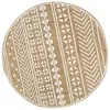 Image de vidaXL Tapis fait à la main Jute avec imprimé blanc 150 cm