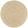 Image de vidaXL Tapis fait à la main Jute avec design de spirale Blanc 90 cm
