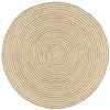 Image de vidaXL Vloerkleed handgemaakt met spiraal ontwerp 120 cm jute wit