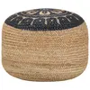 Image de vidaXL Pouf fait à la main Bleu 45 x 30 cm Jute
