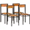 Image de vidaXL Chaises à manger lot de 4 bois d'acacia massif