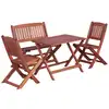 Image de vidaXL Ensemble à manger d'extérieur 4 pcs pour enfants Eucalyptus