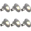 Image de vidaXL Appliques murales LED d'extérieur 6 pcs 2 W Argenté Rond