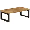 Image de vidaXL Table basse 100x50x35 cm Bois de manguier solide et acier