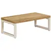 Image de vidaXL Table basse 100x50x35 cm Bois de manguier solide et acier