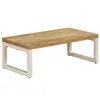 Image de vidaXL Table basse 100x50x35 cm Bois de manguier solide et acier