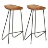 Image de vidaXL Tabourets de bar lot de 2 bois d'acacia massif