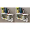 Image de vidaXL Étagères murales 4 pcs Blanc 80 cm