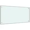 Image de vidaXL Dosseret de cuisine Blanc 80x40 cm Verre trempé