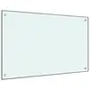 Image de vidaXL Dosseret de cuisine Blanc 80x50 cm Verre trempé