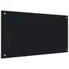 Image de vidaXL Dosseret de cuisine Noir 90x50 cm Verre trempé