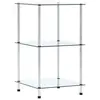 Image de vidaXL Étagère 3 niveaux Transparent 40x40x67 cm Verre trempé