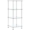 Image de vidaXL Étagère 4 niveaux Transparent 40x40x100 cm Verre trempé