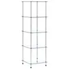 Image de vidaXL Étagère 5 niveaux Transparent 40x40x130 cm Verre trempé