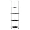 Image de vidaXL Étagère 5 niveaux Noir 30x30x130 cm Verre trempé