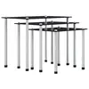 Image de vidaXL Tables gigognes 3 pcs Noir Verre trempé