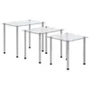 Image de vidaXL Tables gigognes 3 pcs Transparent Verre trempé