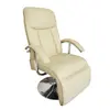 Image de vidaXL Fauteuil de massage blanc crème similicuir