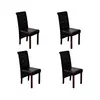 Image de vidaXL Chaises à manger lot de 4 noir similicuir