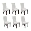Image de vidaXL Chaises à manger lot de 6 blanc similicuir