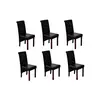 Image de vidaXL Chaises à manger lot de 6 noir similicuir